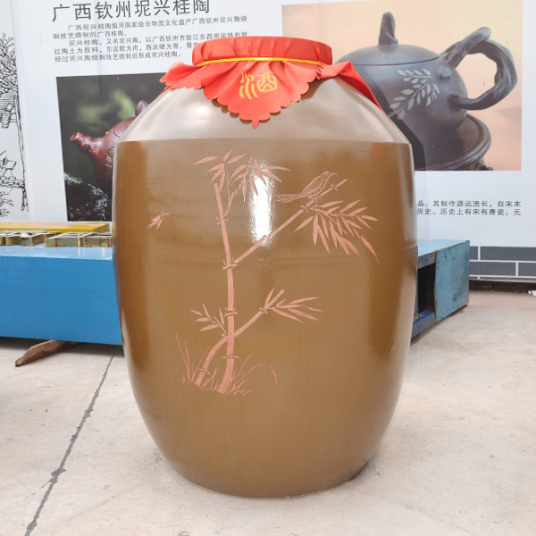 土陶定制花紋酒壇